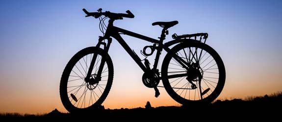 Bike in shade rented from Lussari sport